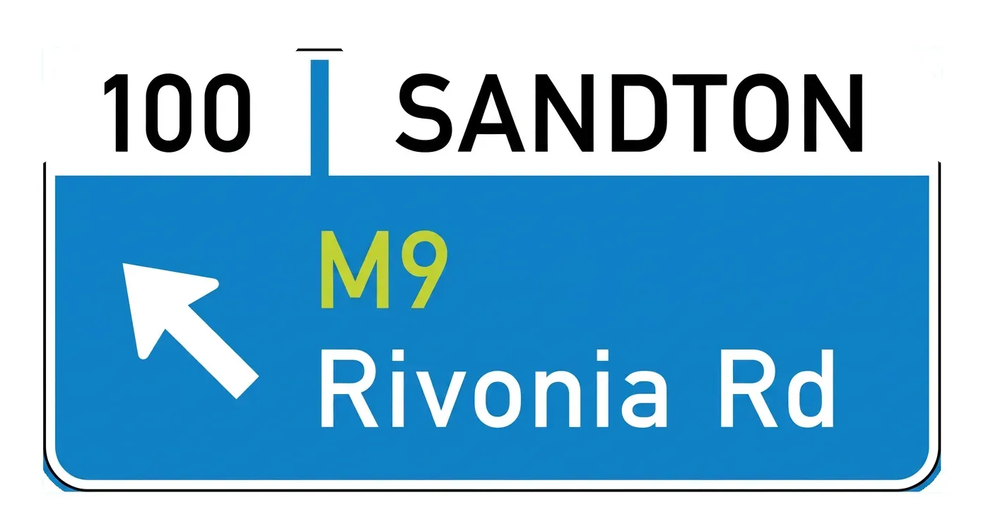 South African Supplementary Exit Direction road sign (DS4)