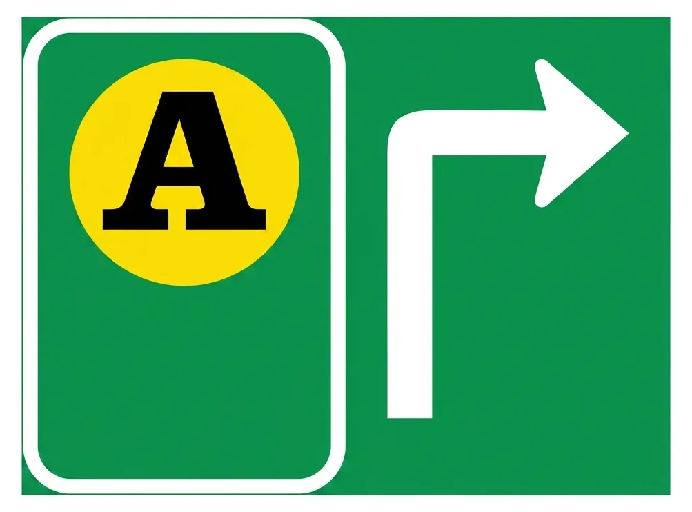 South African Alternative Route Marker road sign (IS2)