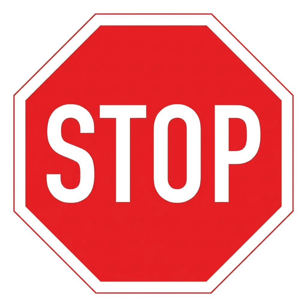 South African Stop Sign road sign (R1)