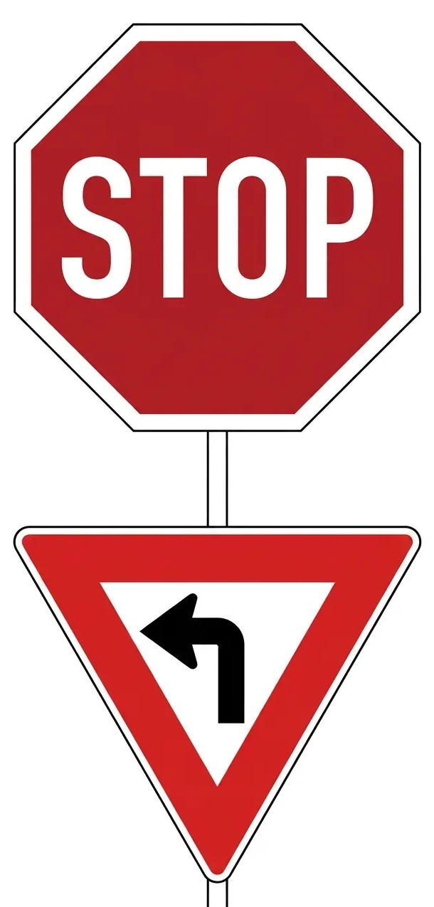 South African Stop/Yield Sign road sign (R2)