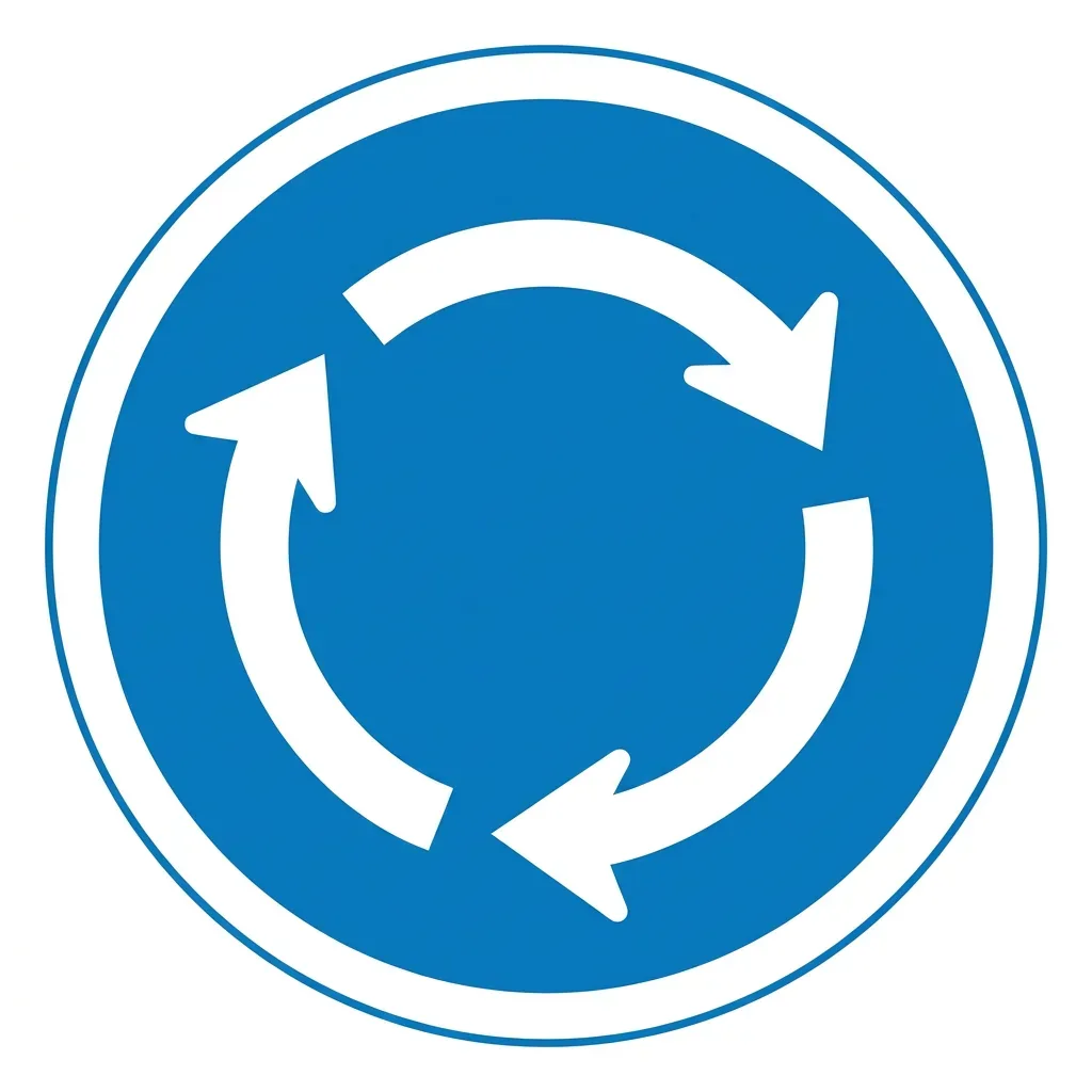 South African Roundabout road sign (R37)