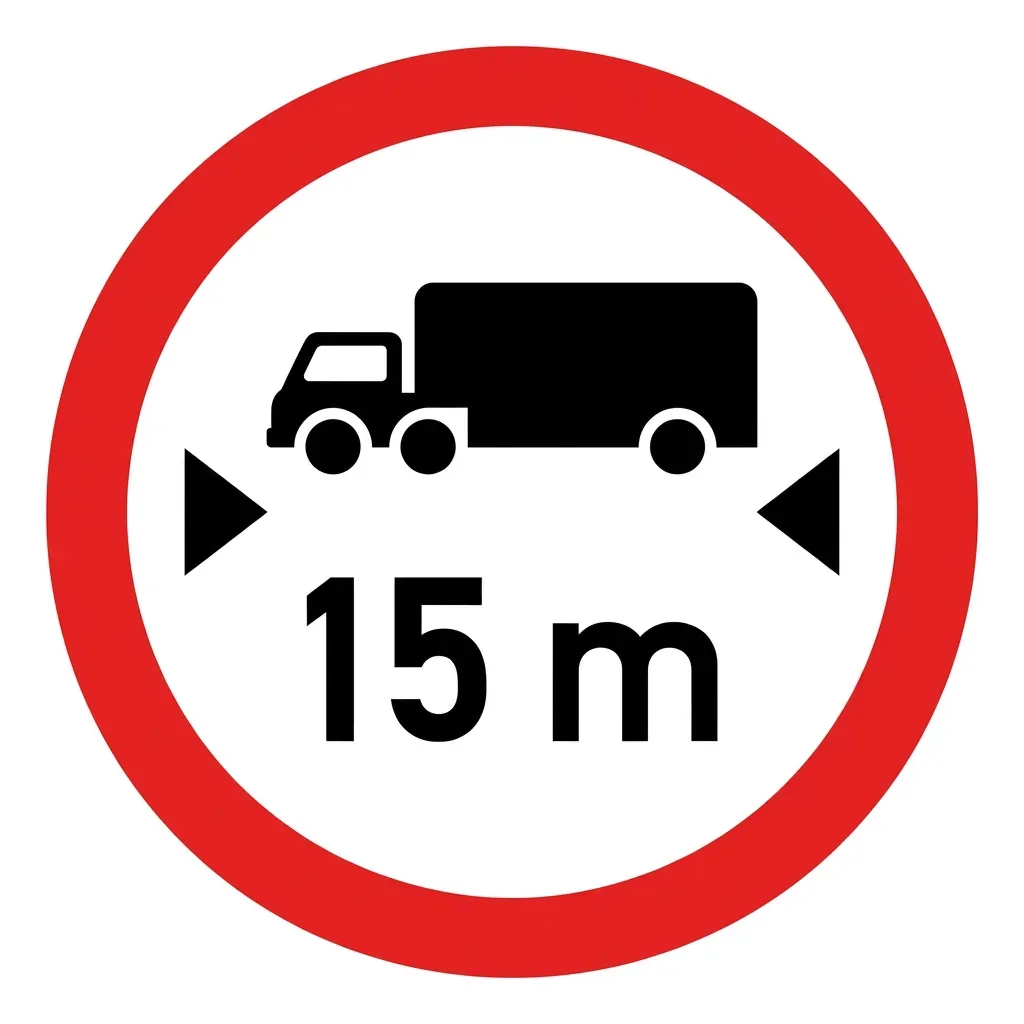 South African Length Limit road sign (R42)