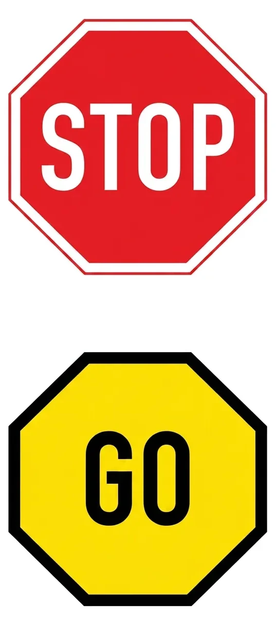 South African STOP/RY-GO Sign road sign (R5)