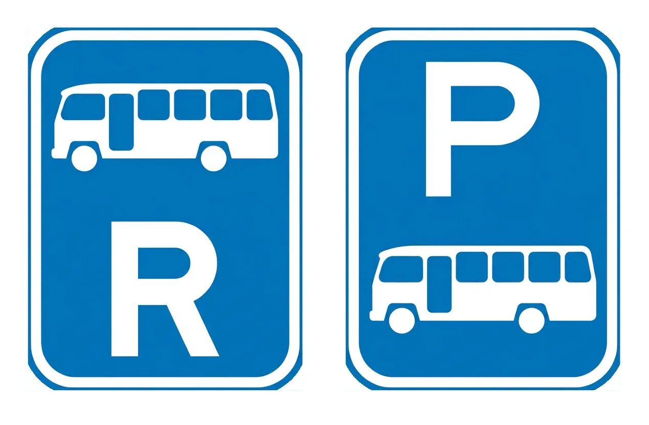 South African Midibus Reservation / Midibus Parking Reservation road sign (R82)