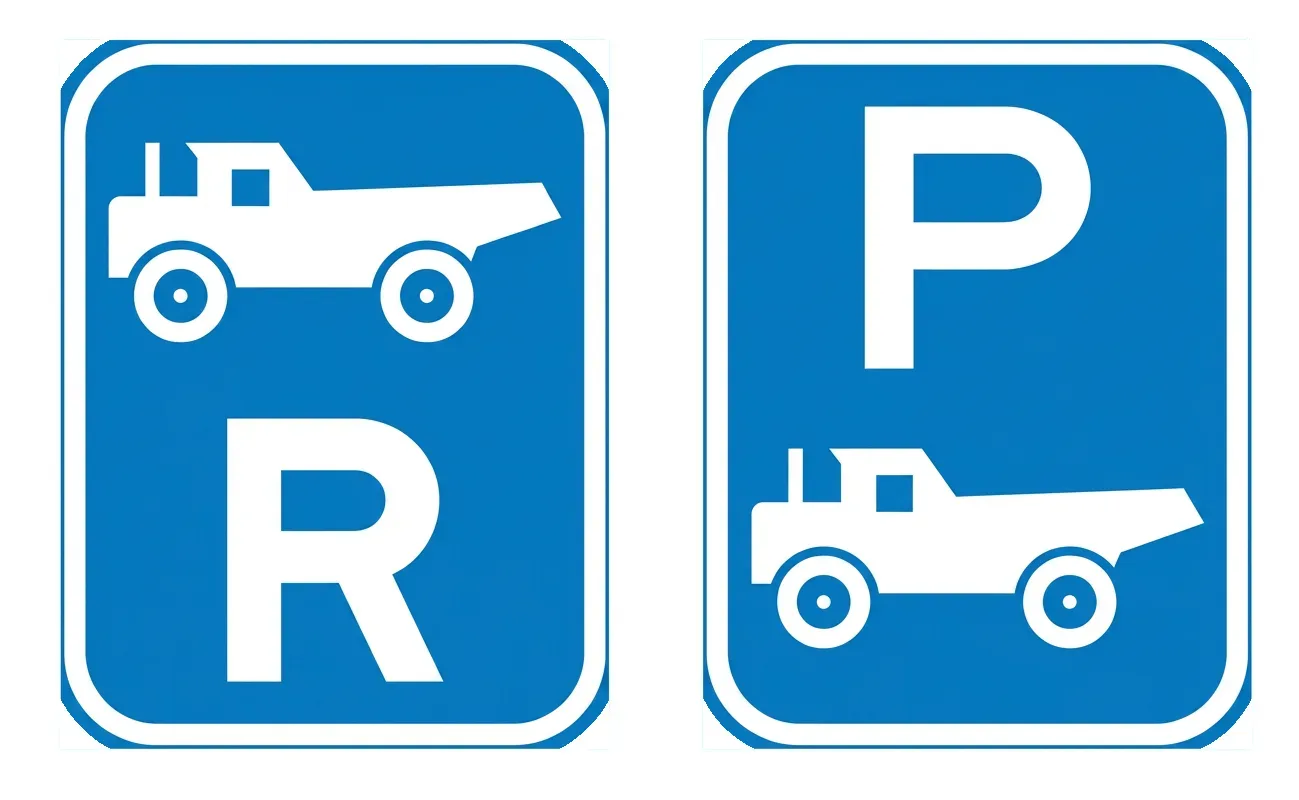 South African Construction vehicle road sign (R86)