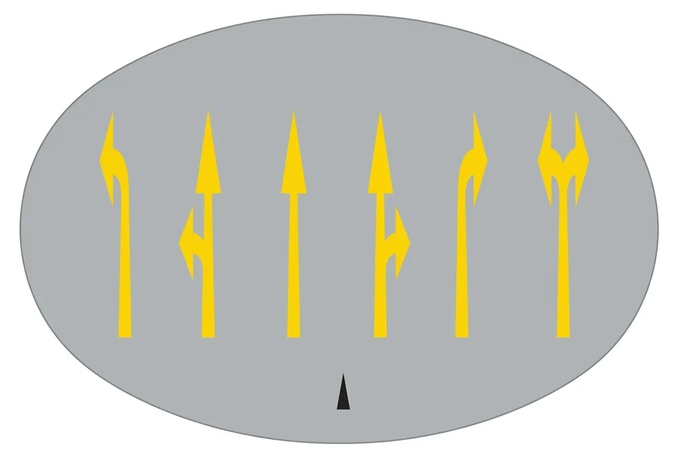 South African Mandatory Direction Arrows road sign (RM11)