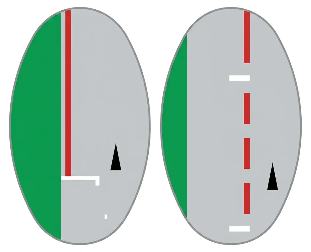 South African No Stopping Lines road sign (RM15)