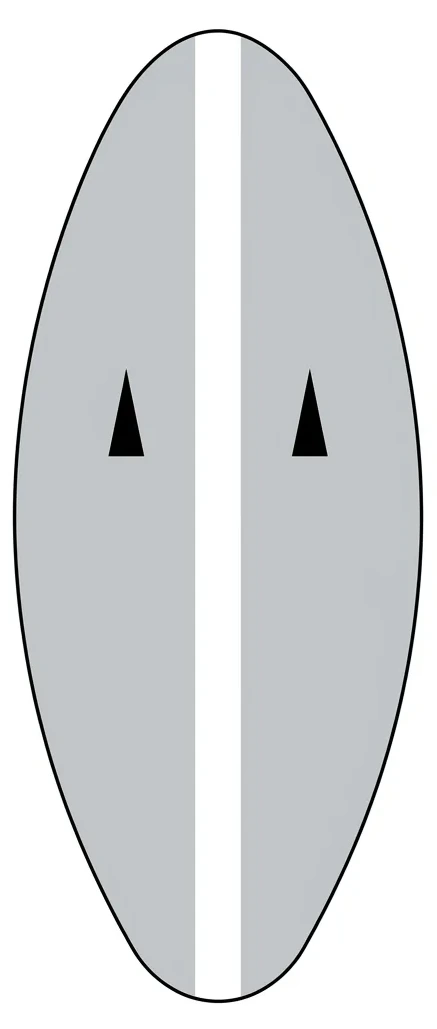 South African Channelizing Line road sign (RM6)