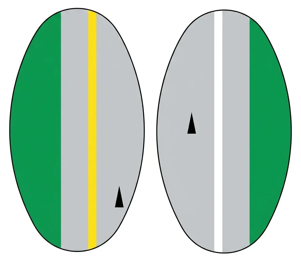 South African Left-edge and Right-edge Marking road sign (RM7)