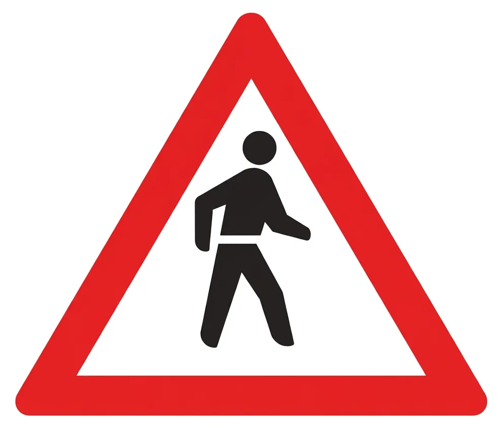 South African Pedestrians road sign (W27)