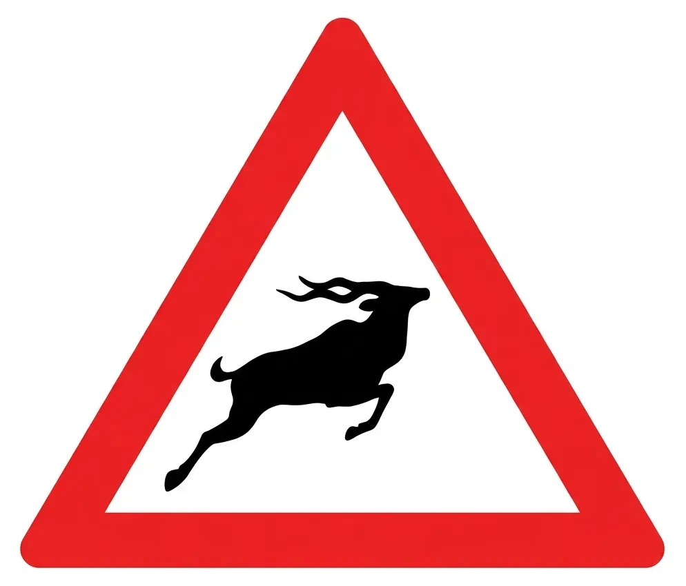 South African Wild animals road sign (W31)