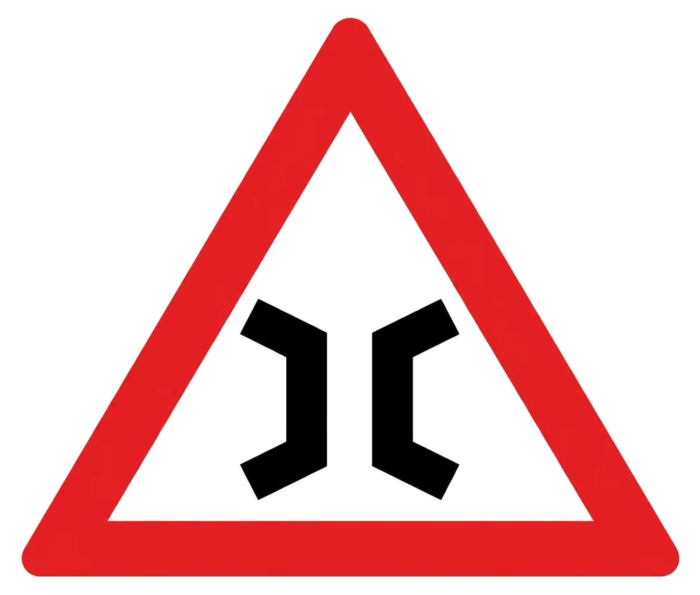 South African Narrow Bridge road sign (W41)