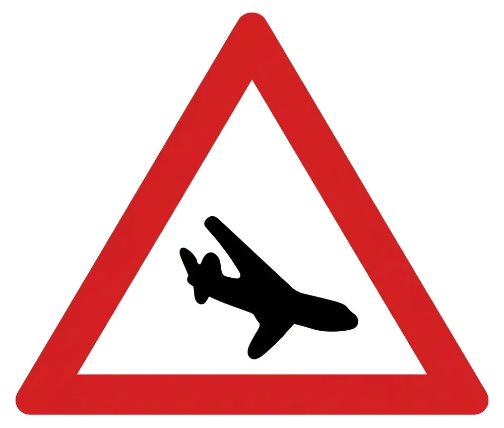 South African Low-flying Aircraft road sign (W62)