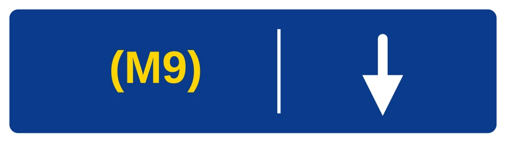 South African Overhead route marker road sign (GE12.6)