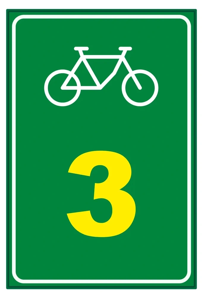 South African Bicycle route marker road sign (GE17)
