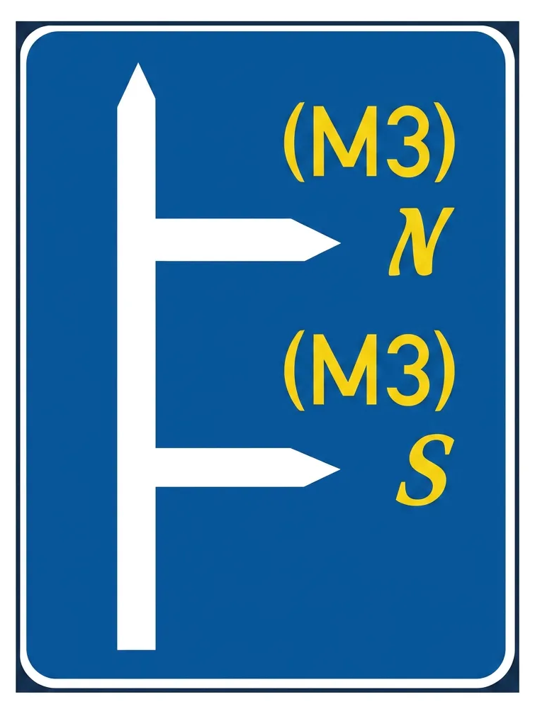 South African Map-type advance trailblazer road sign (GE11)