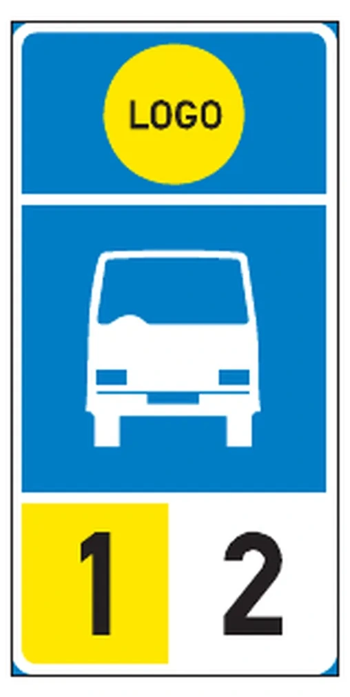 South African Minibus stop reservation road sign (R326)
