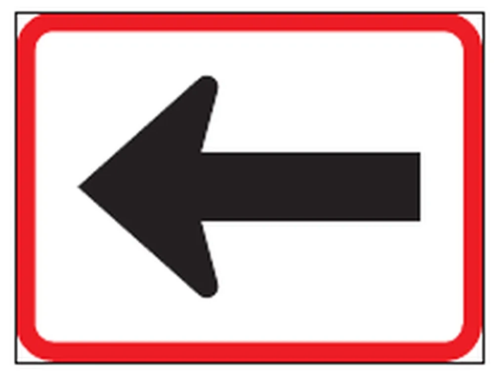 South African Reserved movement by vehicle class road sign (R520)